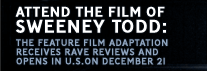 Attend the Film of Sweeney Todd: